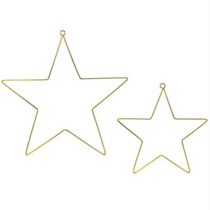 Étoiles à suspendre en métal doré (2)