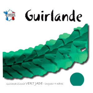 Guirlande papier "Zinnia" - vert jade