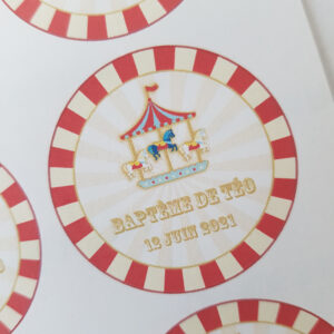 Stickers autocollants personnalisés Fête Foraine 2