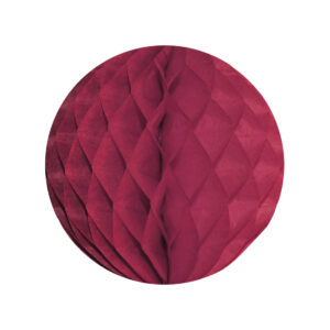 Boule alvéolée bordeaux 25 cm
