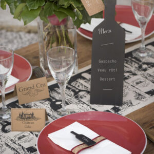 Marque table ardoise bouteille