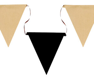 Banderole naturelle kraft et noir - vintage