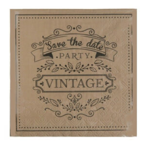 Serviettes vintage kraft