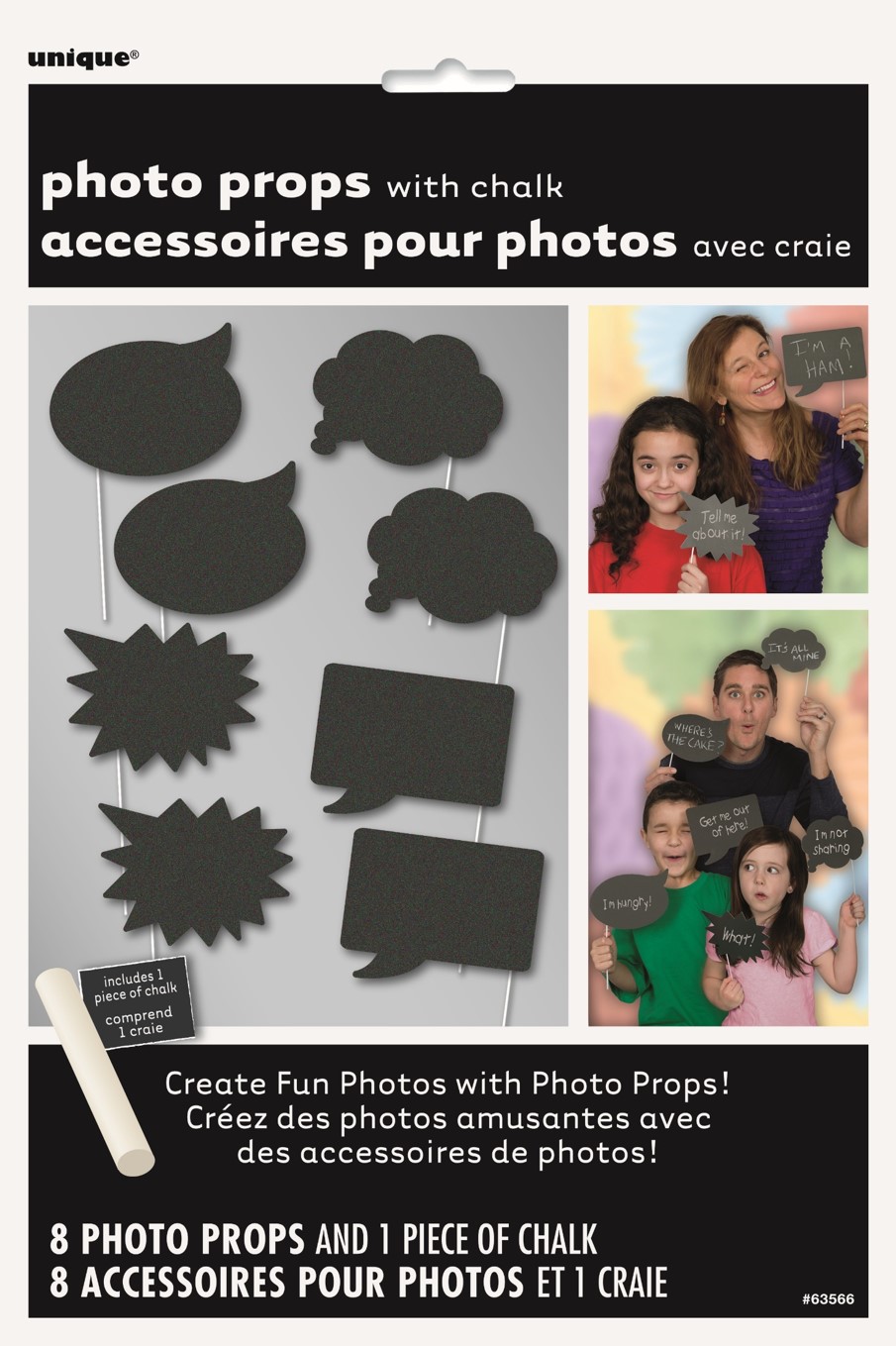8 accessoires photos avec craie ARDOISE – Image 2