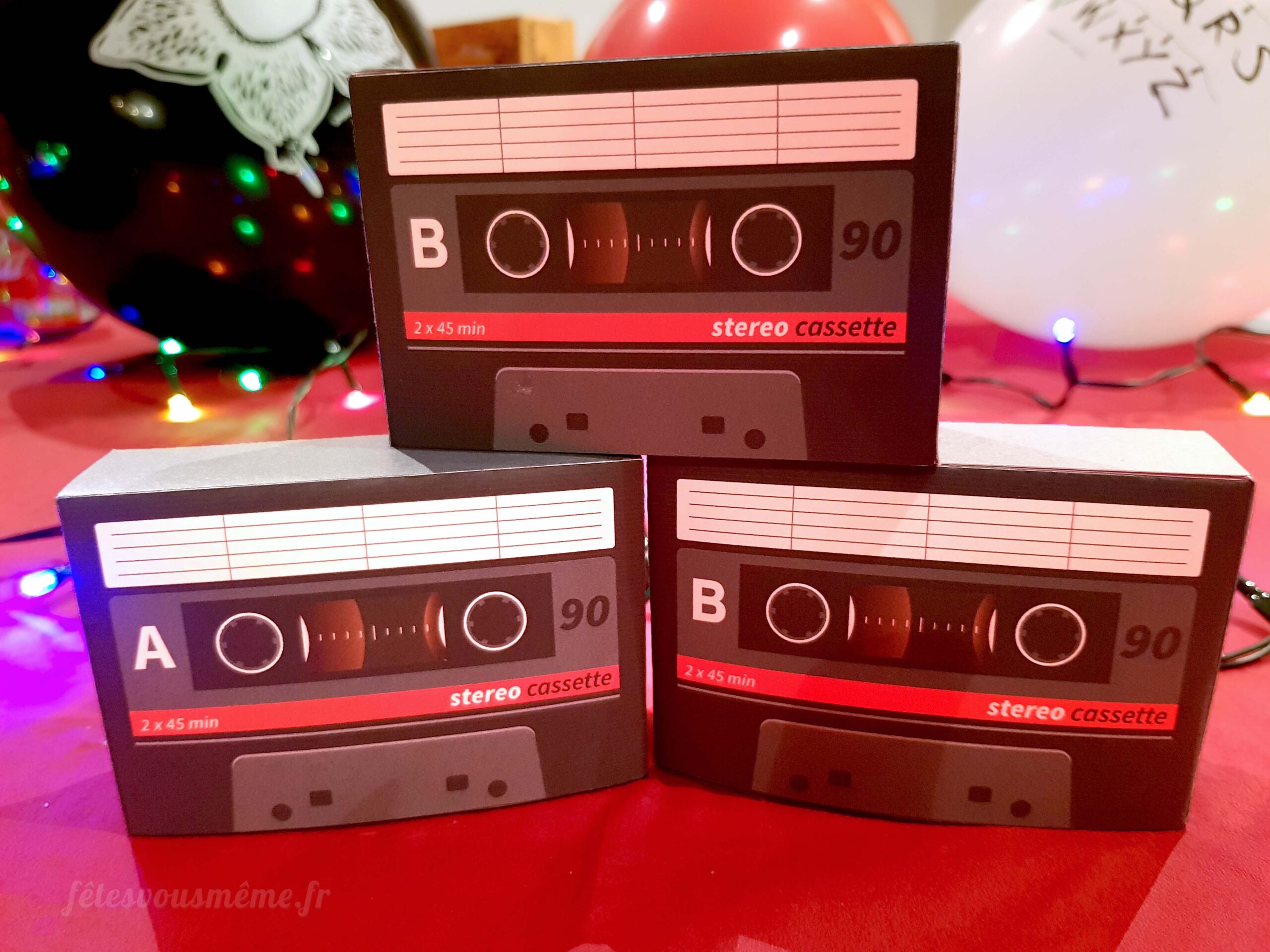 Boite à bonbons "Cassette audio 80's"