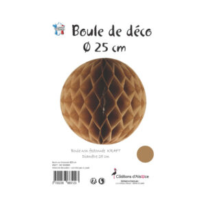 Boule alvéolée kraft 25 cm