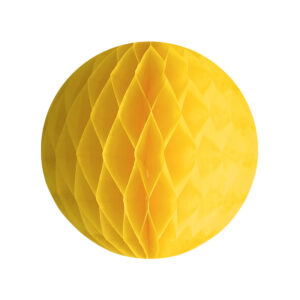 Boule alvéolée jaune 20 cm