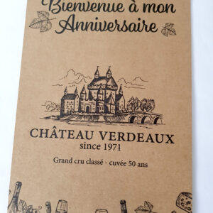 Affichette A4 Kraft Thème viticole
