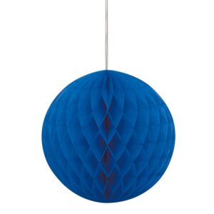 Boule alvéolée bleu 28 cm