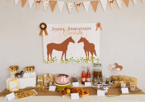 sweet table anniversaire thème poney club