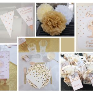 Kit déco - Communion "Lumière d'Or"
